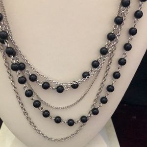 Hot Topic Blk beaded Chains